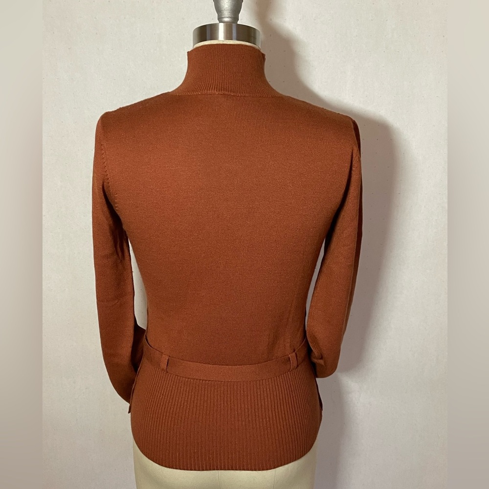 Moth Rust-Colored Mock Turtleneck, M - image 2